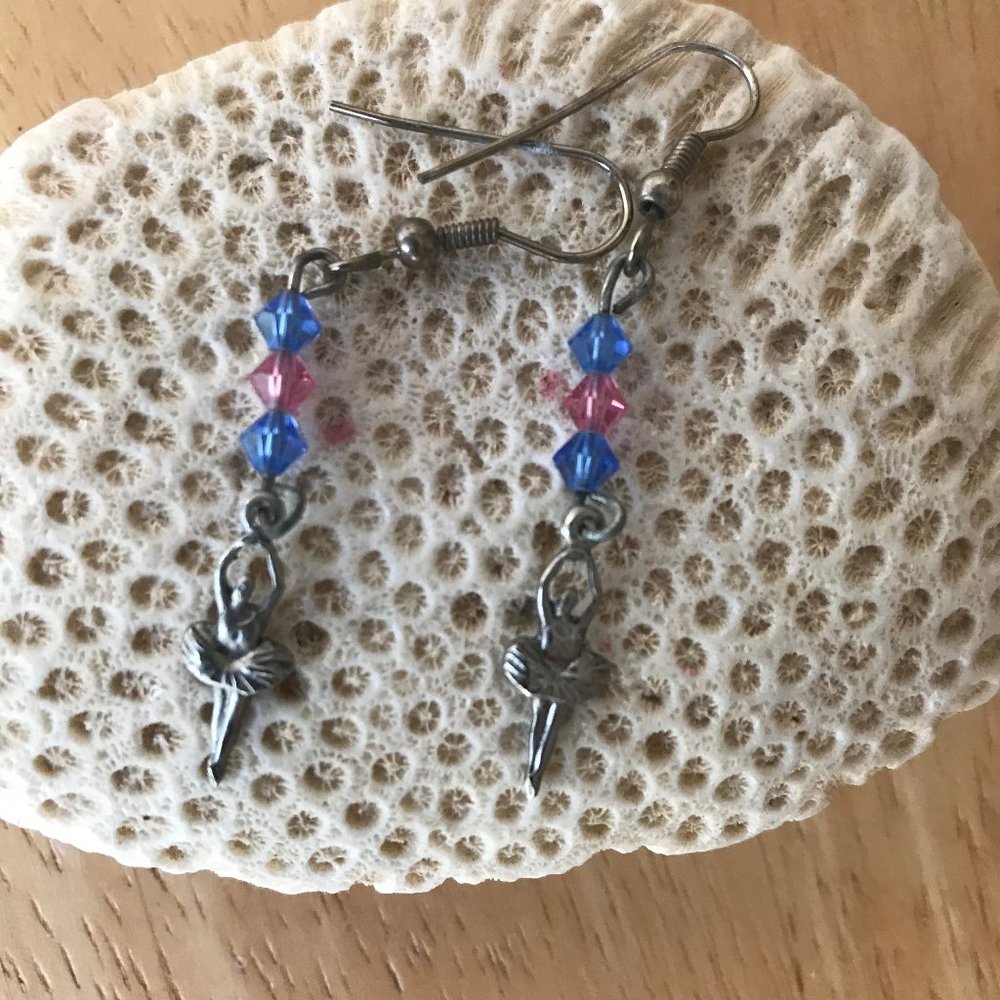 Ballerina Earrings Ballet Handmade Vintage